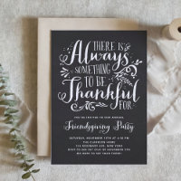 Rustikale Zitate Faux-Schultafel Friendsgiving-Par