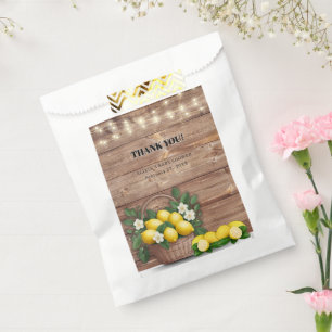 Rustikale Zitrone Korb Moderne Süße Baby Shower Geschenktütchen