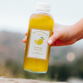 Rustikale Zitrone und Lemonade Flaschenetikett Weinetikett