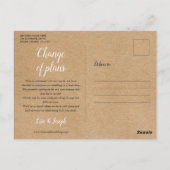 Rustikale Zitronen ändern das Datum des verzögerte Postkarte (Rückseite)