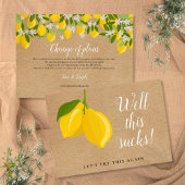 Rustikale Zitronen ändern das Datum des verzögerte Save The Date