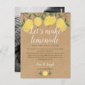 Rustikale Zitronen ändern das Datum des Zurückgest Postkarte (Vorne/Hinten)