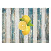 Rustikale Zitronen (blau) Tischdecke (Vorderseite (Horizontal))