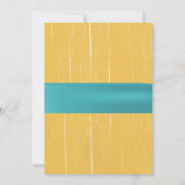 Rustikale Zitronen in Mason Jar Aquamarin Gürtel B Einladung (Rückseite)