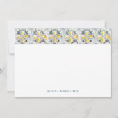 Rustikale Zitronen mediterrane Fliesen Personalisi Mitteilungskarte (Vorderseite)