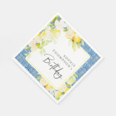 Rustikale Zitronen Mittelmeergeburt Serviette (Ecke)