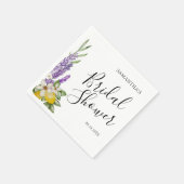 Rustikale Zitronen und Lavender Brautparty Gefalle Serviette (Ecke)