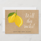 Rustikale Zitronen verändern das Datum, das versch Einladung (Vorderseite)