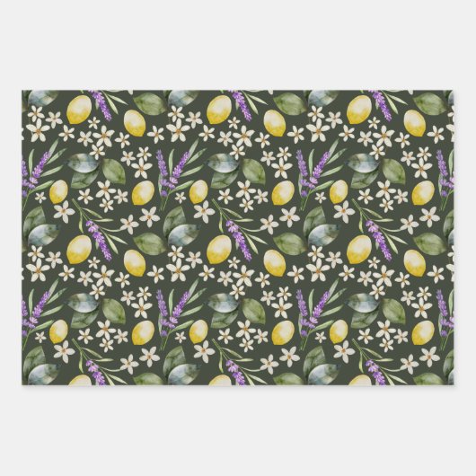 Rustikale Zitronenblütenzitrusblume Geschenkpapier Set (Vorderseite 3)