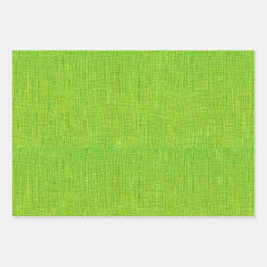 Rustikale Zitronengrün-Imitate Burlap Textur Geschenkpapier Set (Vorderseite 3)