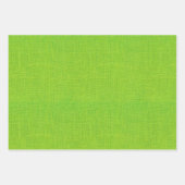 Rustikale Zitronengrün-Imitate Burlap Textur Geschenkpapier Set (Vorderseite)