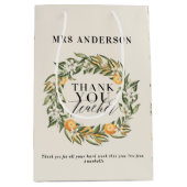 Rustikale Zitrusfrüchte orange botanische danke Ih Mittlere Geschenktüte (Vorderseite)