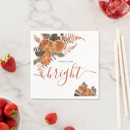 Rustikale Zitrusfrüchte und Pinienwälder Serviette (Beispiel)