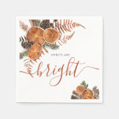 Rustikale Zitrusfrüchte und Pinienwälder Serviette (Vorderseite)