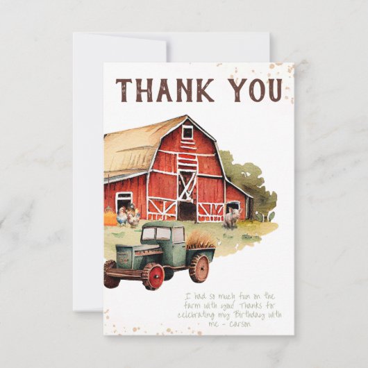 Rustikale Zuchttierzüchter zum Geburtstag Dankeskarte (Vorderseite)