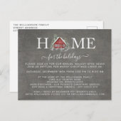 Rustikale Zuhause für das Open House Ankündigungspostkarte (Vorne/Hinten)