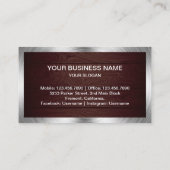 Rustikale Zuhause-Geräte aus Holz Visitenkarte (Rückseite)