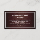 Rustikale Zuhause-Geräte aus Holz Visitenkarte (Rückseite)