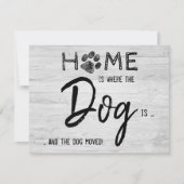 Rustikale Zuhause ist der Ort, an dem sich der Hun Ankündigung (Vorderseite)