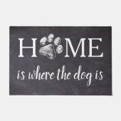 Rustikale Zuhause ist dort, wo der Hund ist Fußmatte (Vorderseite)