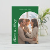 Rustikale Zuhause ist eine Familienurlaubskarte Feiertagskarte (Stehend Vorderseite)