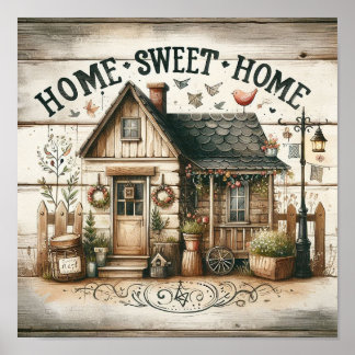 Rustikale Zuhause Sweet Zuhause 2 Poster
