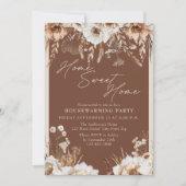 Rustikale Zuhause Sweet Zuhause Pampas Grass House Einladung (Vorderseite)