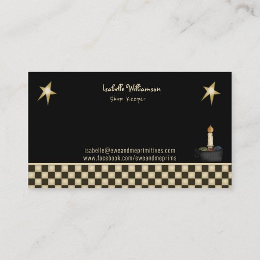 Rustikale Zuhause Visitenkarte (Rückseite)