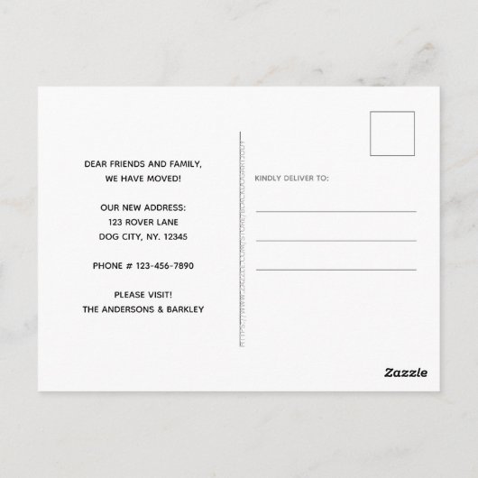 Rustikale Zuhause Wir haben die Ankündigung über d Postkarte (Rückseite)