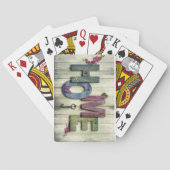 Rustikale Zuhause Wooden-Zuhause Spielkarten (Rückseite)