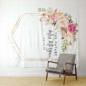 Rustikale Zukunft der Blumen Frau Brautparty Hinte Wandteppich (Beispiel (Horizontal))