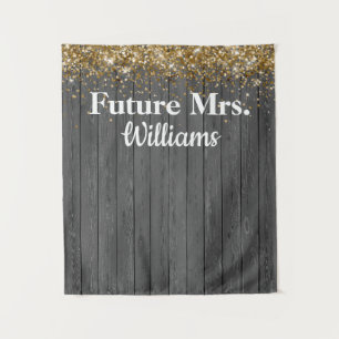 Rustikale Zukunft Frau Brautparty Backdrop Prop Wandteppich