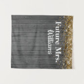 Rustikale Zukunft Frau Brautparty Backdrop Prop Wandteppich (Vorderseite (Horizontal))