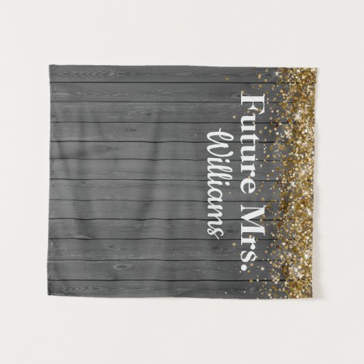 Rustikale Zukunft Frau Brautparty Backdrop Prop Wandteppich (Vorderseite (Horizontal))