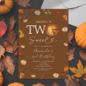 Rustikale Zwei süße Süsse Kuchen Herbst 2. Geburts Einladung