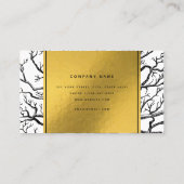 Rustikale Zweige aus Schwarz-weißem Gold, Abstrakt Visitenkarte (Rückseite)