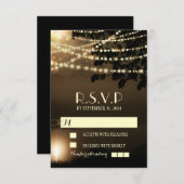 Rustikale Zweige beleuchten Hochzeitskarten RSVP Karte (Vorne/Hinten)