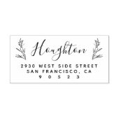 Rustikale Zweige handgeschriebene Rücksendeadresse Gummistempel (Prägung)