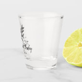 Rustikale Zweige Hochzeitmonographie Schnapsglas (Rechts)