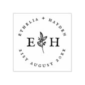 Rustikale Zweigniederlassung im Freien Hochzeitsta Gummistempel (Prägung)