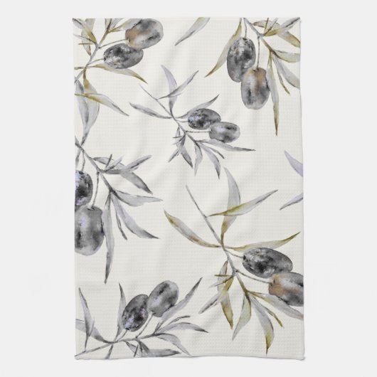 Rustikale Zweigstelle des Toskanischen Olive Geschirrtuch (Vertikal)