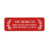 Rustikale Zweigstelle Holiday Red Rücksendeadresse (Vorne)