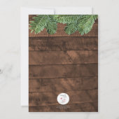 Rustikale Zweigstellen aus Holz und Kiefern Einlad Einladung (Rückseite)