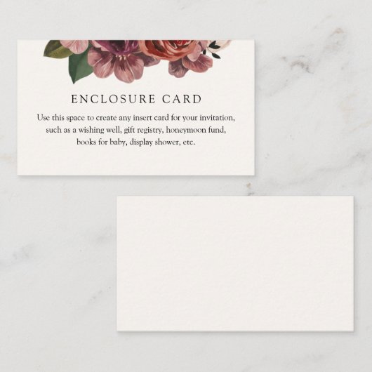 Rustikale Zweigstellenkarte für den Herbst Begleitkarte (Vorne/Hinten)