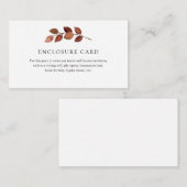 Rustikale Zweigstellenkarte im Herbst Begleitkarte (Vorne/Hinten)