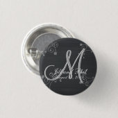 Rustikale Zwischenablage 3d Monogramm Button (Vorne & Hinten)