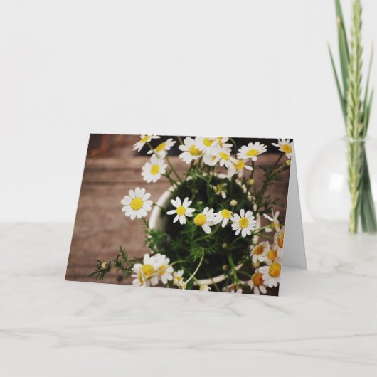 Rustikalen Daisies in einem Vase Karte (Vorderseite)