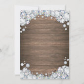 Rustikaler 21. Geburtstags-silberner Diamant Einladung (Rückseite)