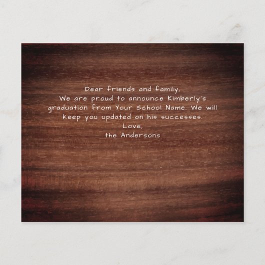 Rustikaler 3 Foto Landkreis Holz Budget Abschluss (Rückseite)