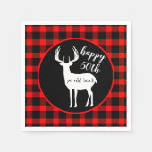Rustikaler 50. Geburtstag Hirschliebhaber Serviette (Vorderseite)